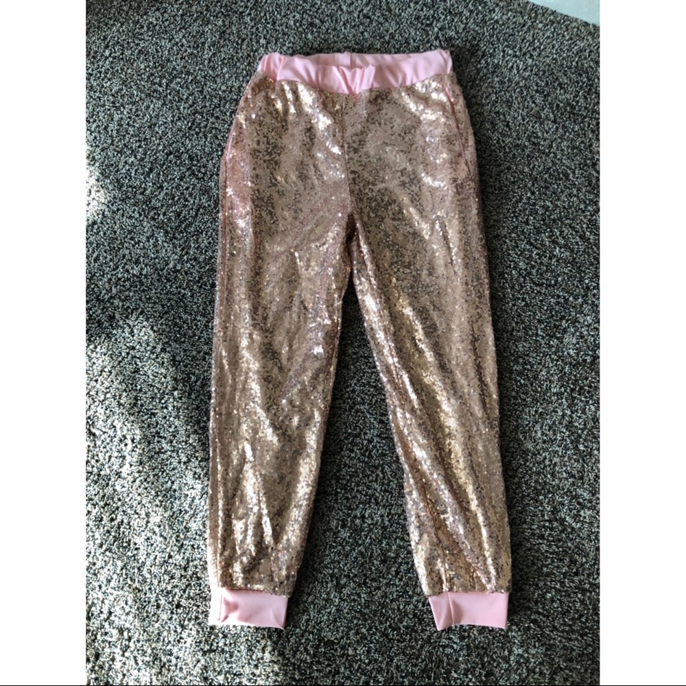Pink Sequin Joggers